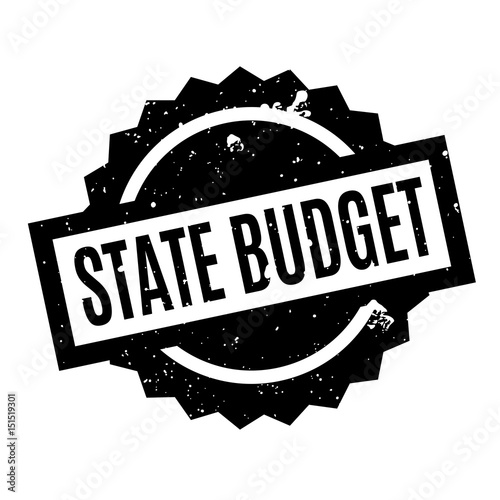 State Budget rubber stamp. Grunge design with dust scratches. Effects can be easily removed for a clean, crisp look. Color is easily changed.