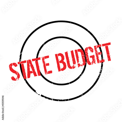 State Budget rubber stamp. Grunge design with dust scratches. Effects can be easily removed for a clean, crisp look. Color is easily changed.