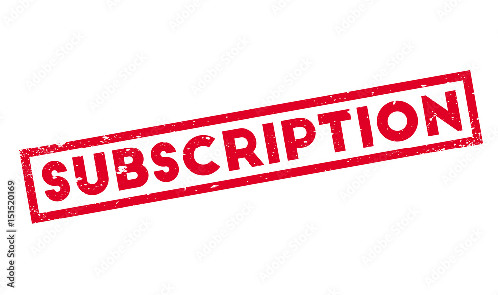 Subscription rubber stamp. Grunge design with dust scratches. Effects can be easily removed for a clean, crisp look. Color is easily changed. Subscription rubber stamp. Grunge design with dust scratches. Effects can be easily removed for a clean, crisp look. Color is easily changed.