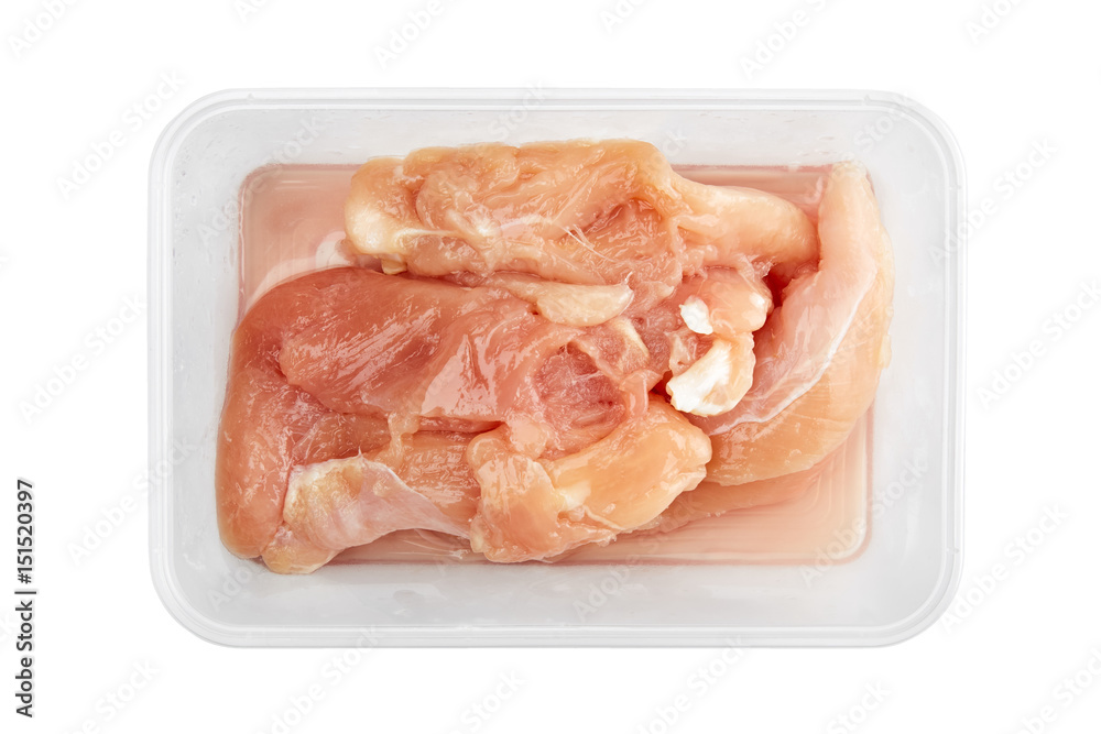 Raw chicken meat. Raw chicken meat.