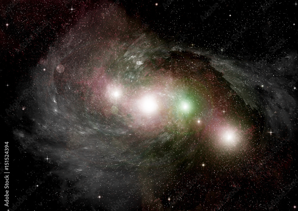 Fototapeta premium galaxy in a free space