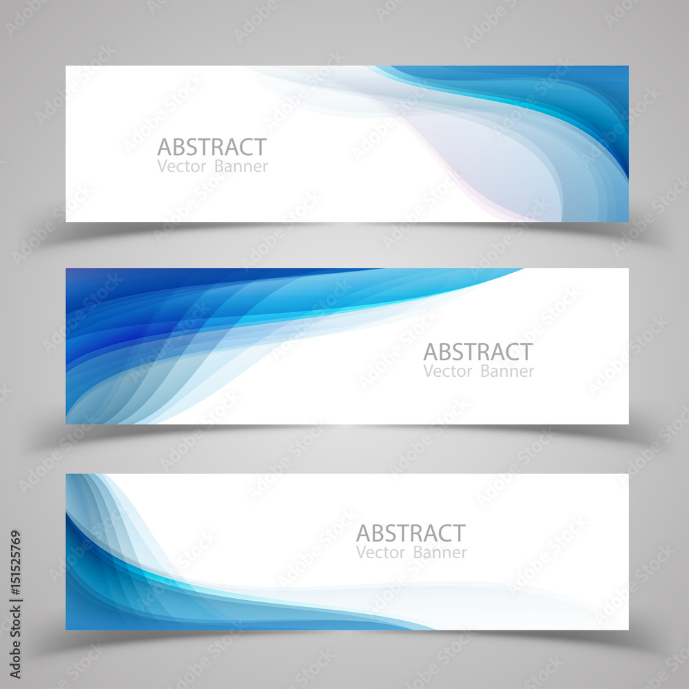 Set of banner templates  Modern abstract Vector Illustration.