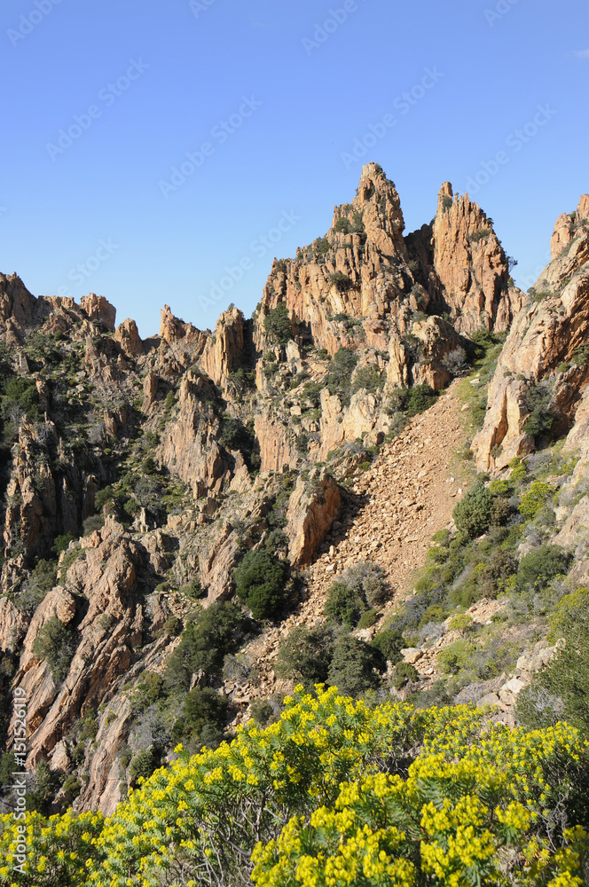 rocks, calanques de piana in Corsica
