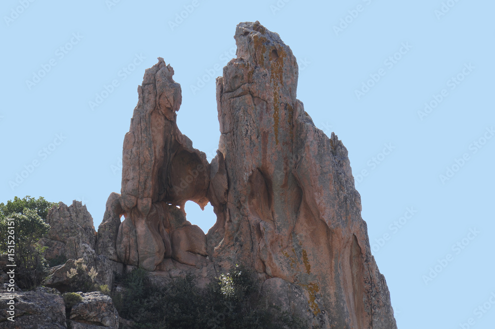 heart stone, calanques de piana in corsica heart stone, calanques de piana in corsica