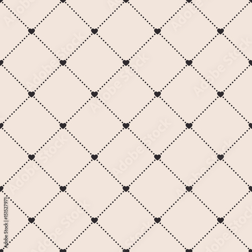 Seamless geometric pattern with heart 