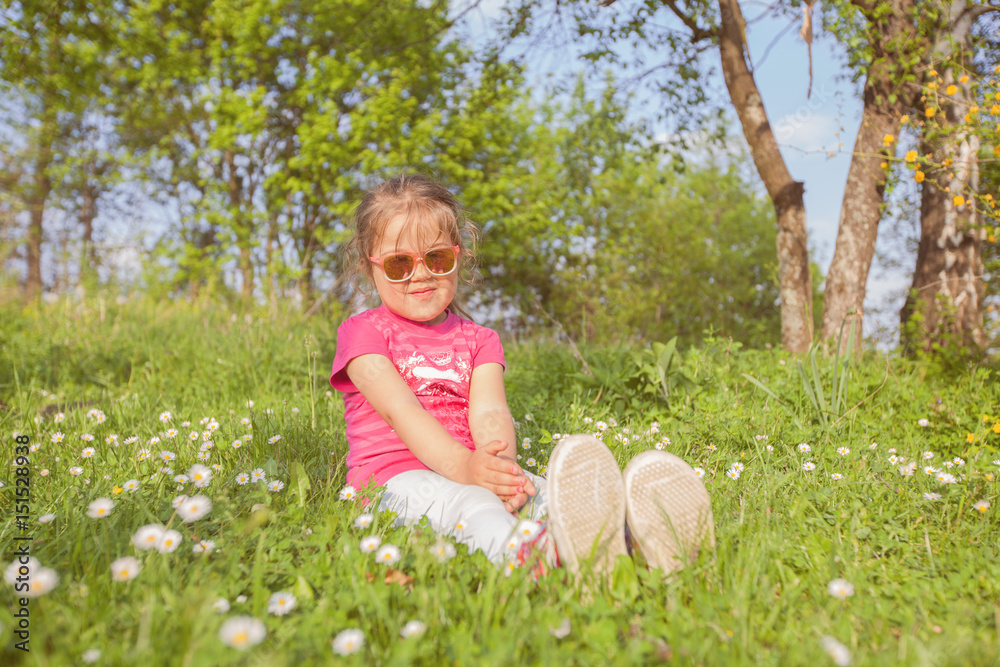 Spring Portrait Happy Little Girl Spring Portrait Happy Little Girl