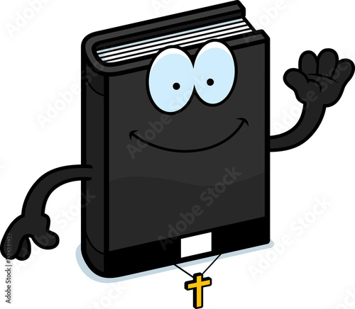 Cartoon Bible Waving