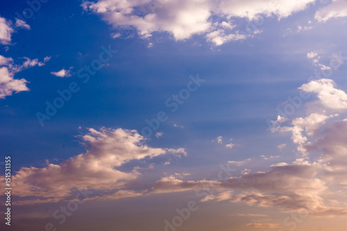 blue sky and clouds in summer background. © NOPPHINAN