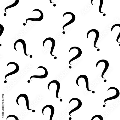 Seamless pattern with question marks. Same sizes small. Vector illustration
