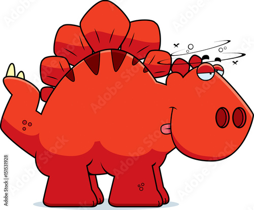 Drunk Cartoon Stegosaurus