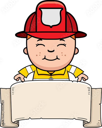 Boy Firefighter Banner