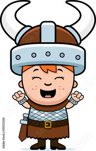 Child Viking Excited