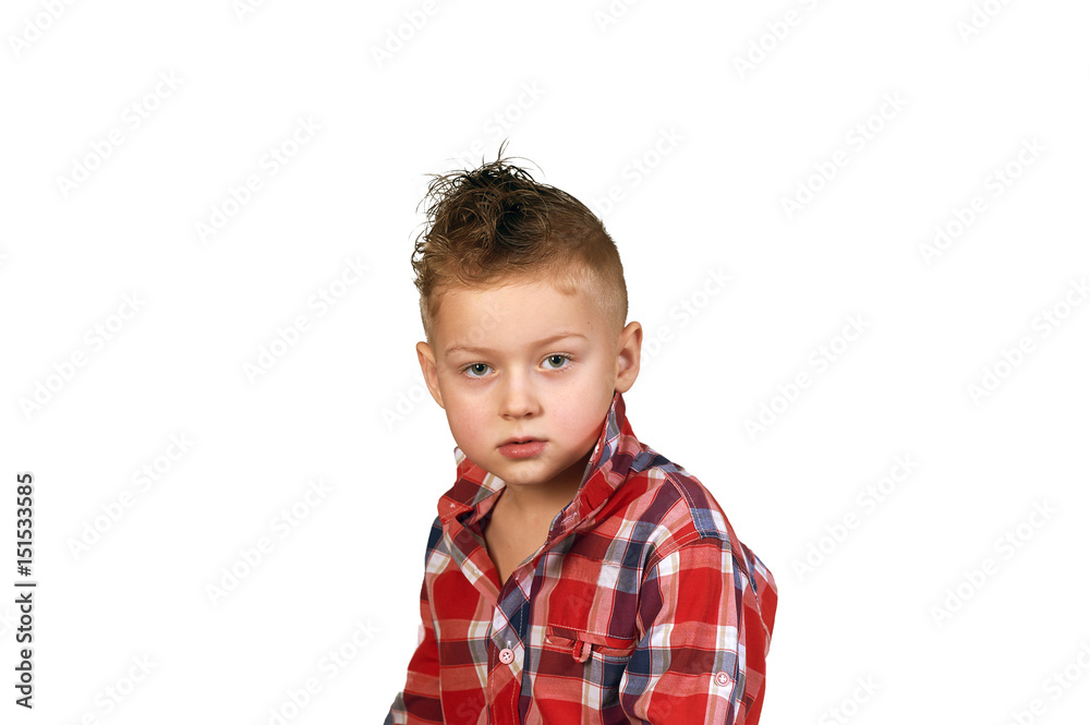 Studio portrait of stylish boy