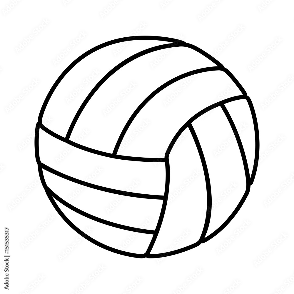 volleyball balloon isolated icon vector illustration design