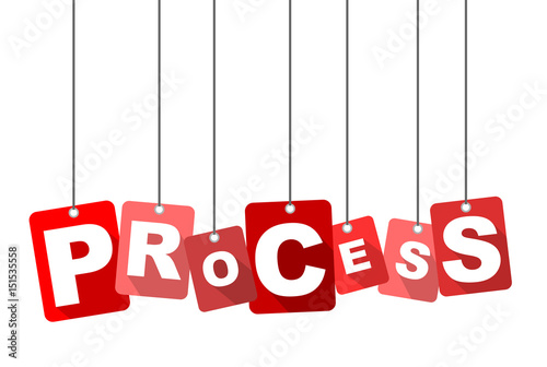 Red vector flat design background process. It is well adapted for web design.