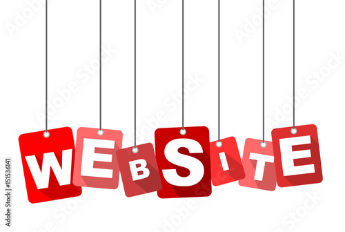 Red vector flat design background website. It is well adapted for web design.