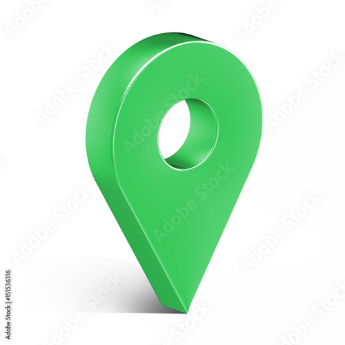 Wallpaper Mural Green glossy map pin with shadow. concept of tagging, center, landmark badge, tip, trip, needle, route build, locate. Isolated on white background Torontodigital.ca