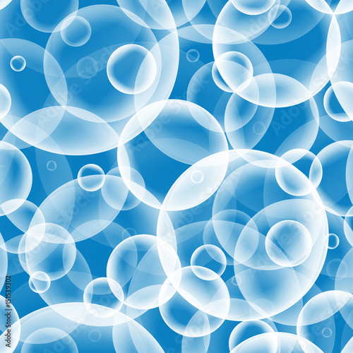 Seamless pattern with soap bubbles