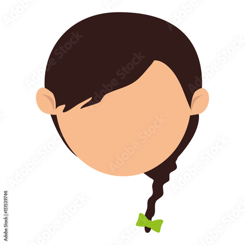 cute little girl character vector illustration design