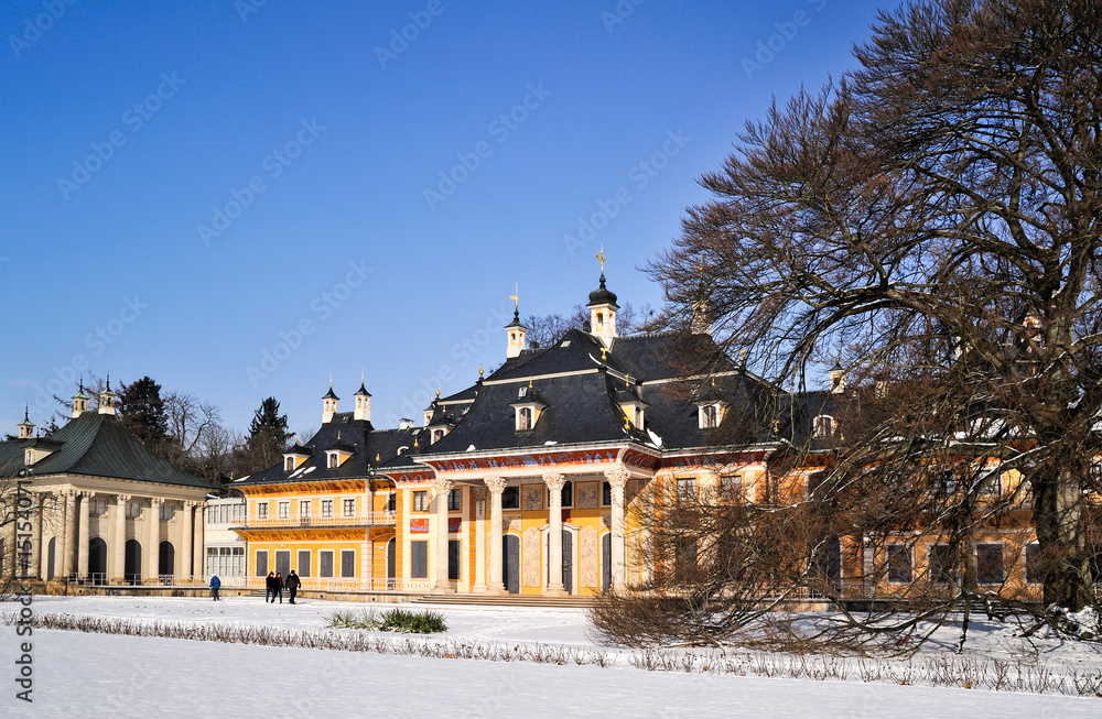 Bergpalais im Schlosspark Pillnitz, Sachsen, Deutschland, Europa