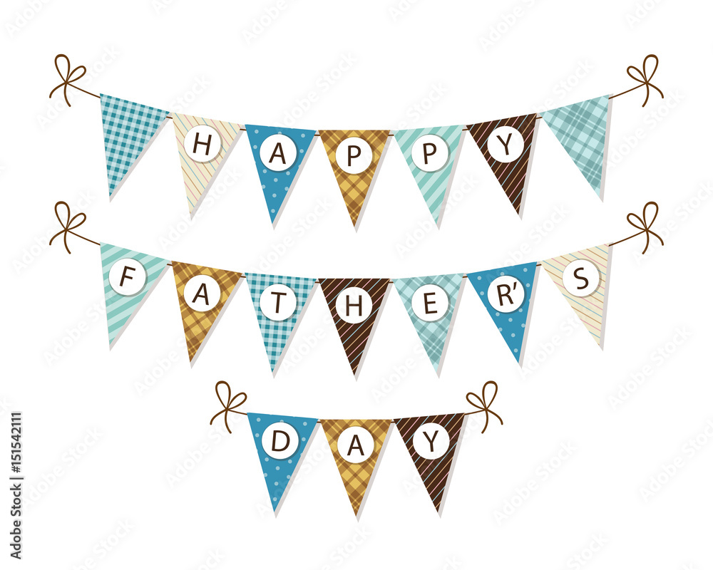 Cute festive Father's Day banner