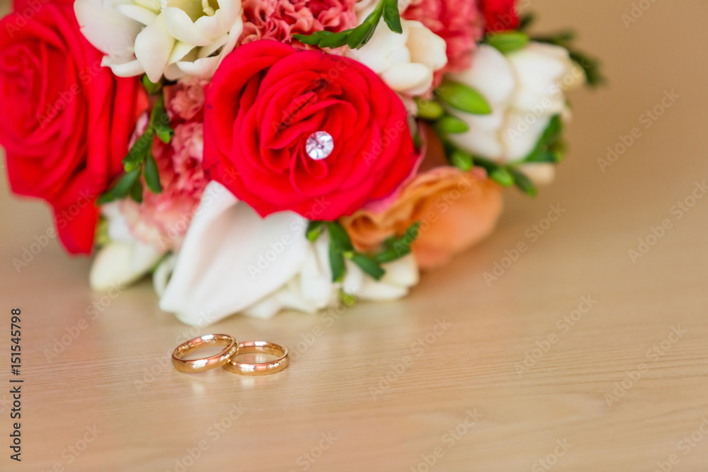 gold wedding rings on satin pillow gold wedding rings on satin pillow