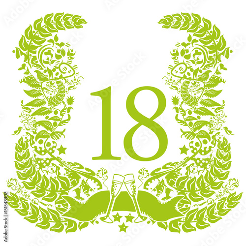 Vignette zum 18. Jubiläum und Geburtstag