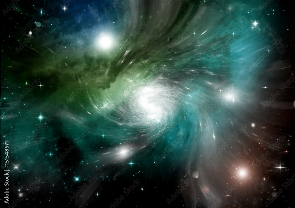 galaxy in a free space galaxy in a free space