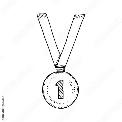 Medal sketch vector illustration