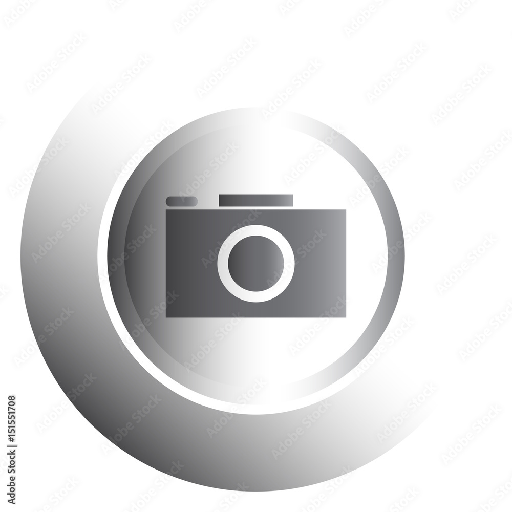 Isolated web button with a camera symbol, Vector illustration