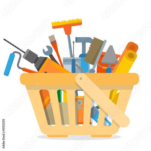 Shopping basket with repair