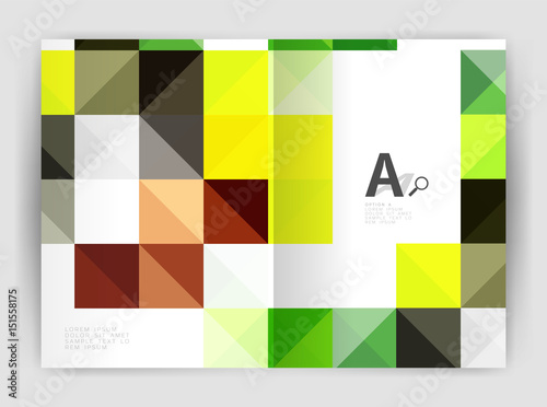 Square annual report brochure a4 print template