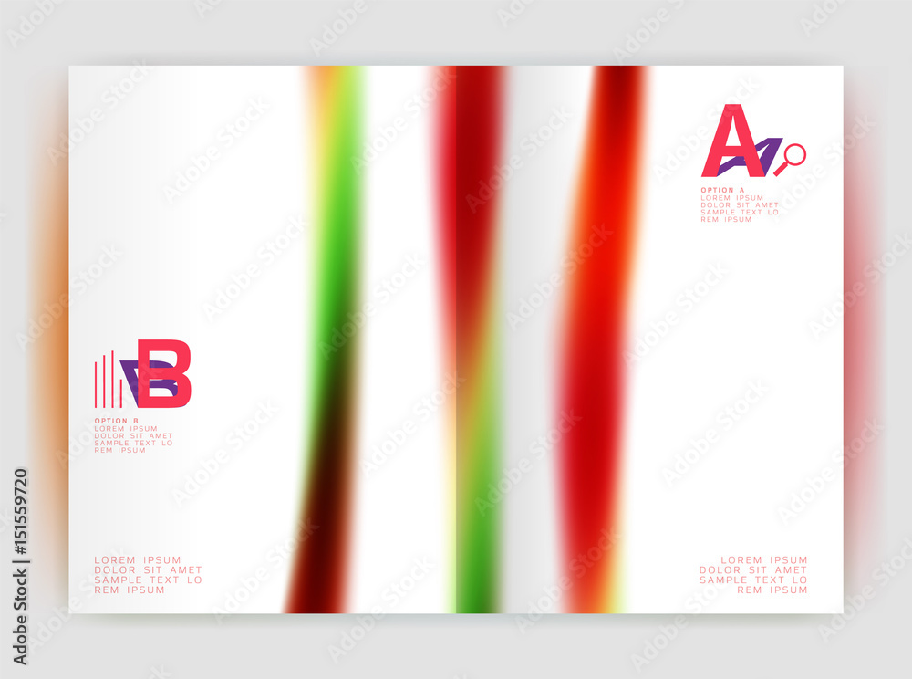 Fototapeta premium Blurred wave line. Business annual report abstract background