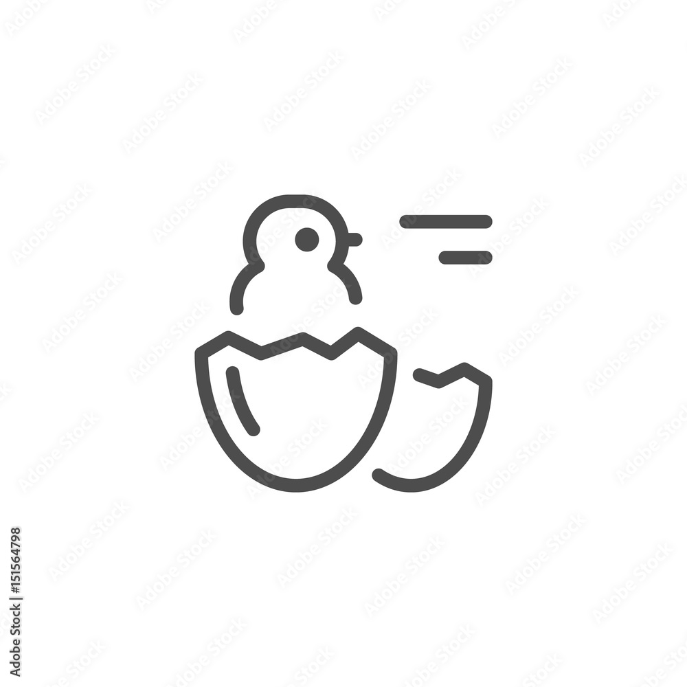 Chick line icon