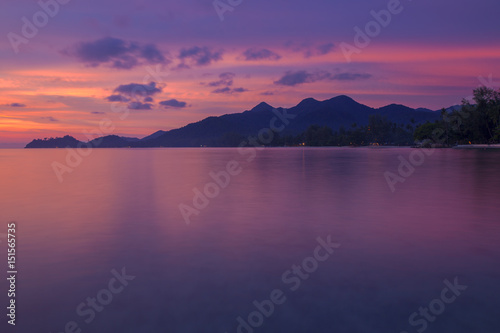 The twilight time in the Koh Chang island in Thailand.