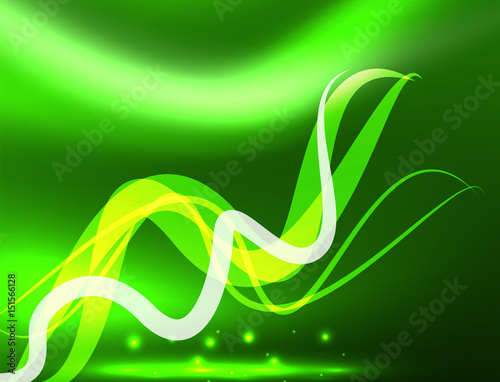 Glowing shiny wave background photo