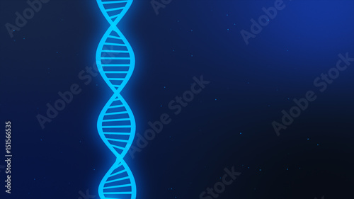 Science template, wallpaper or banner with a DNA molecules. 3d illustration