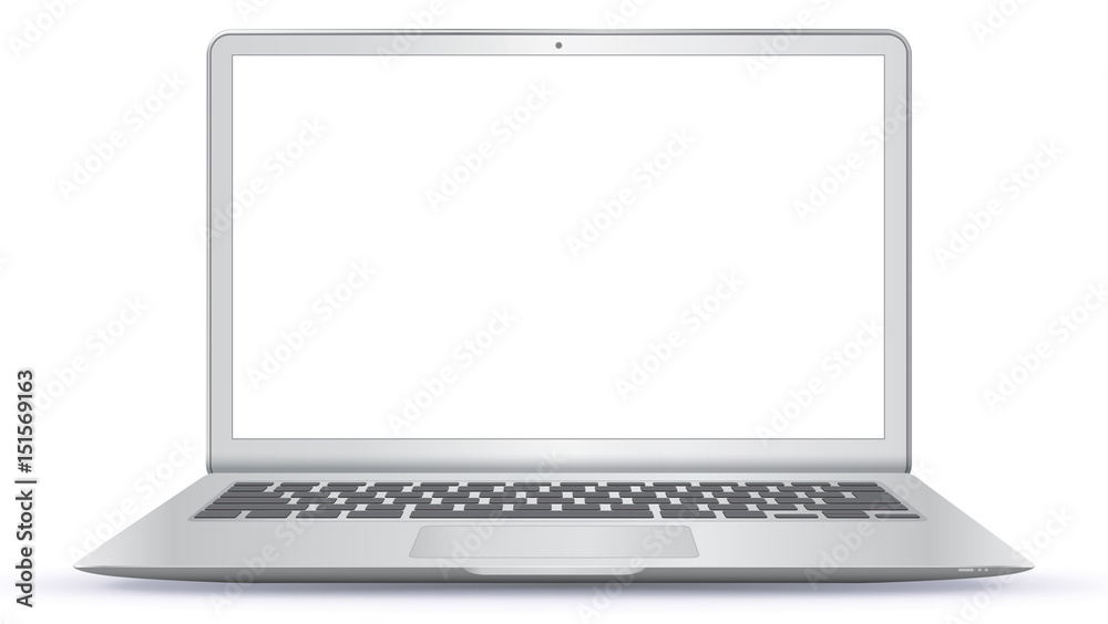Laptop Computer With Blank Screen Isolated On White Background
Laptop Computer With Blank Screen Isolated On White Background