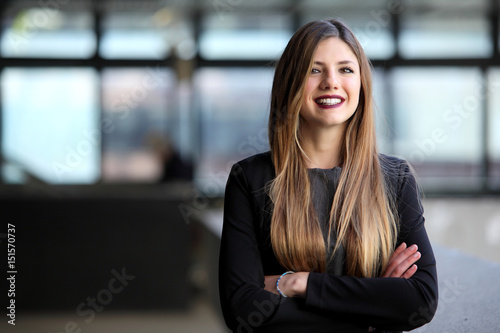 Young smiling businesswoman