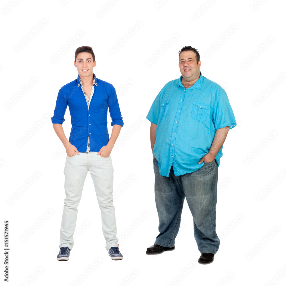 Two men with different complexion Two men with different complexion