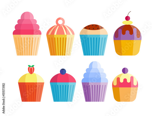 Party cake food dessert sweet cream celebration happy birthday surprise decoration event vector.