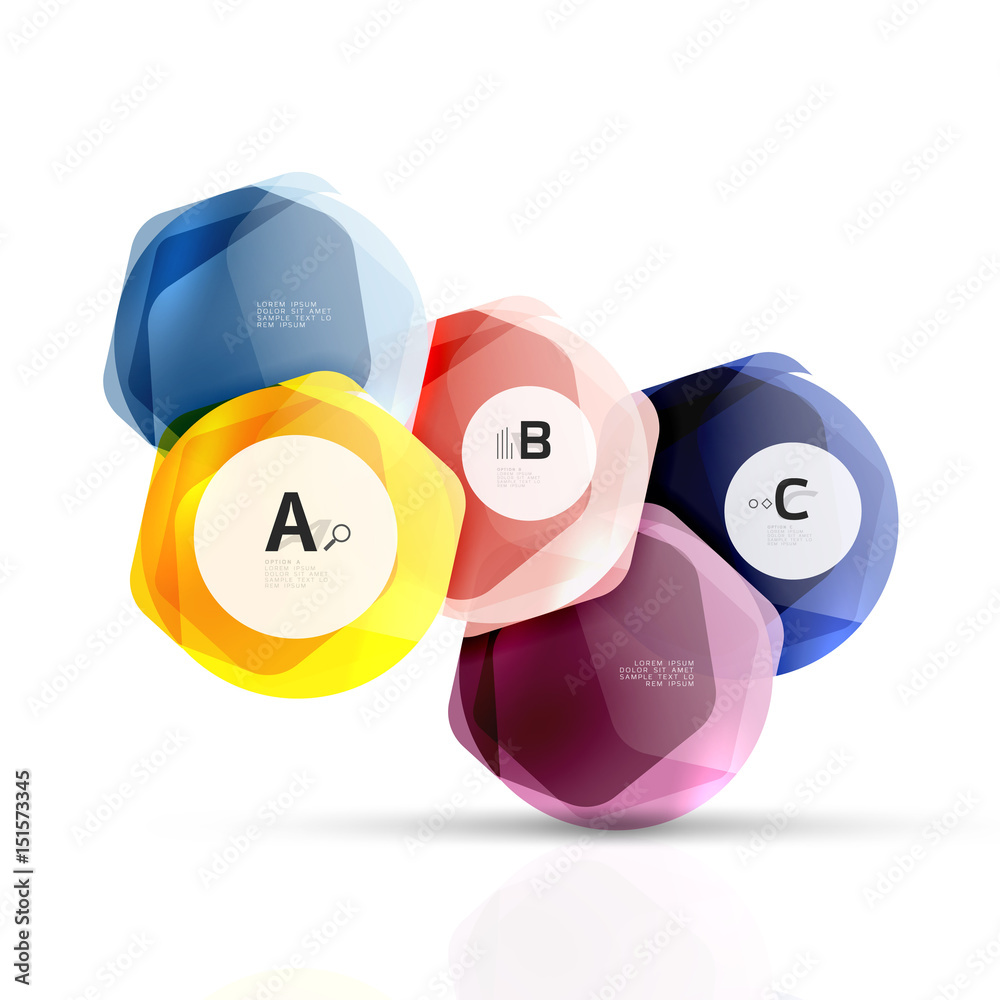 Geometrical hexagons abstract background Geometrical hexagons abstract background