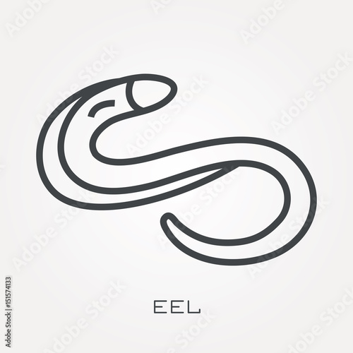 Line icon eel