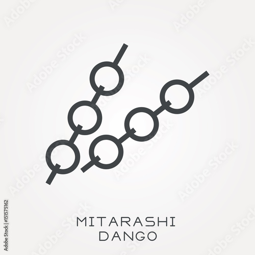Line icon mitarashi dango
