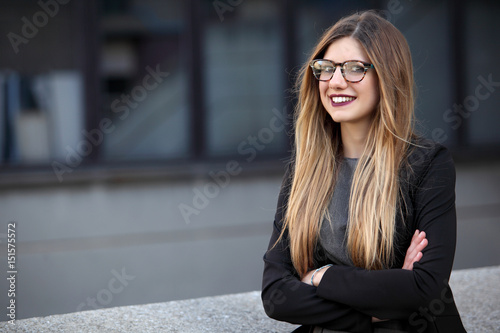 Young smiling businesswoman