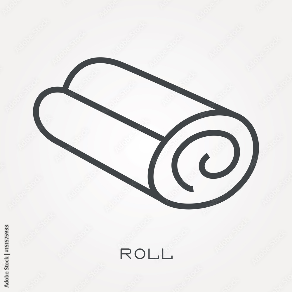 Line icon roll Line icon roll