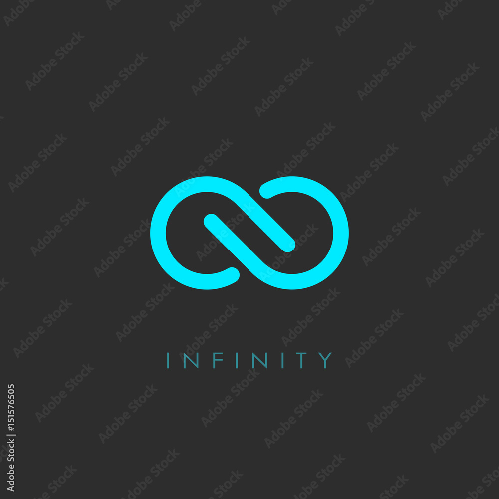 Minimal infinity vector logo Minimal infinity vector logo