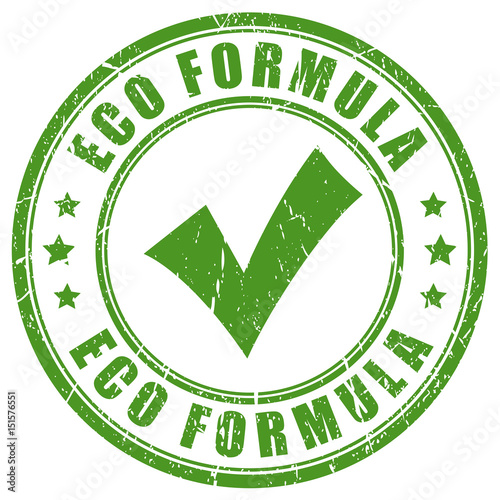 Eco formula green rubber stamp