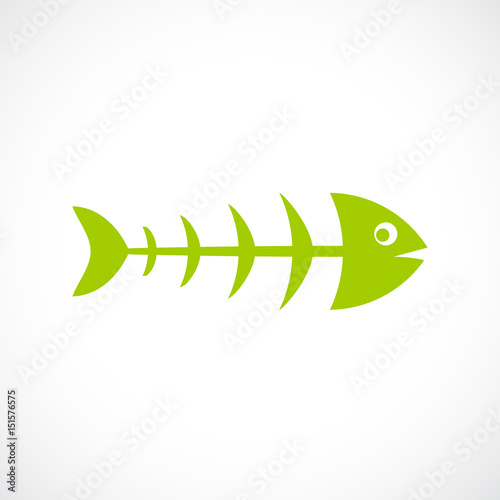 Fish bone vector icon