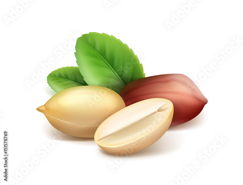 Peanuts with leaves